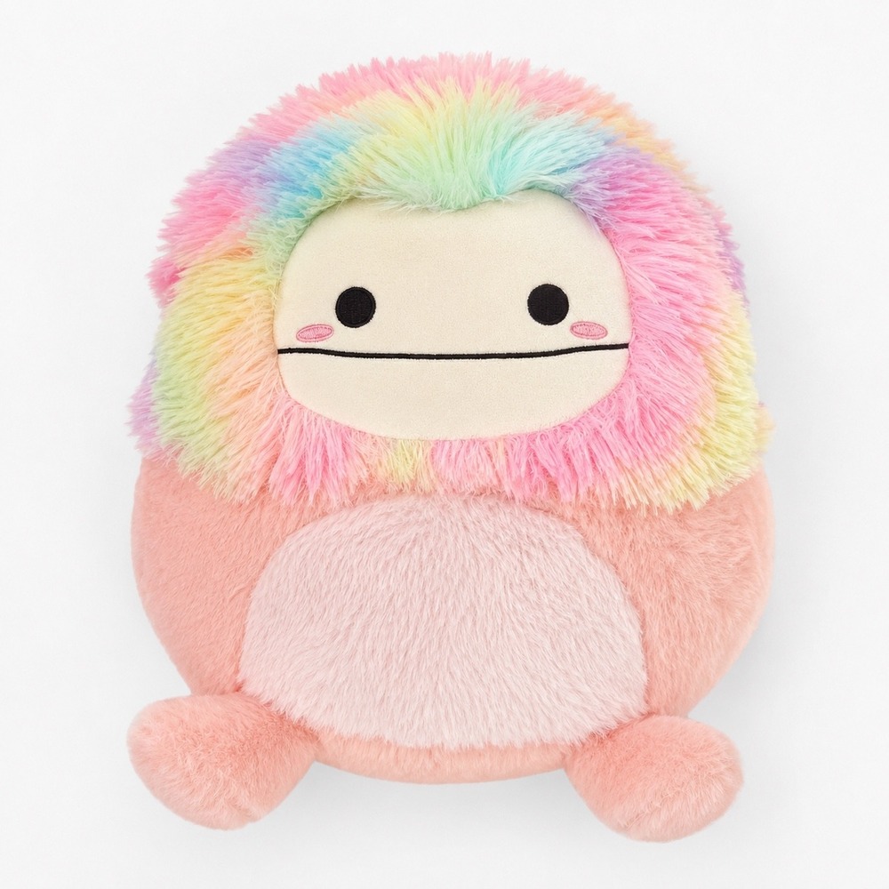 Squishmallows FuzzaMallows Bigfoot Plush Toy 12inch Rainbow Dobrama Jazwares